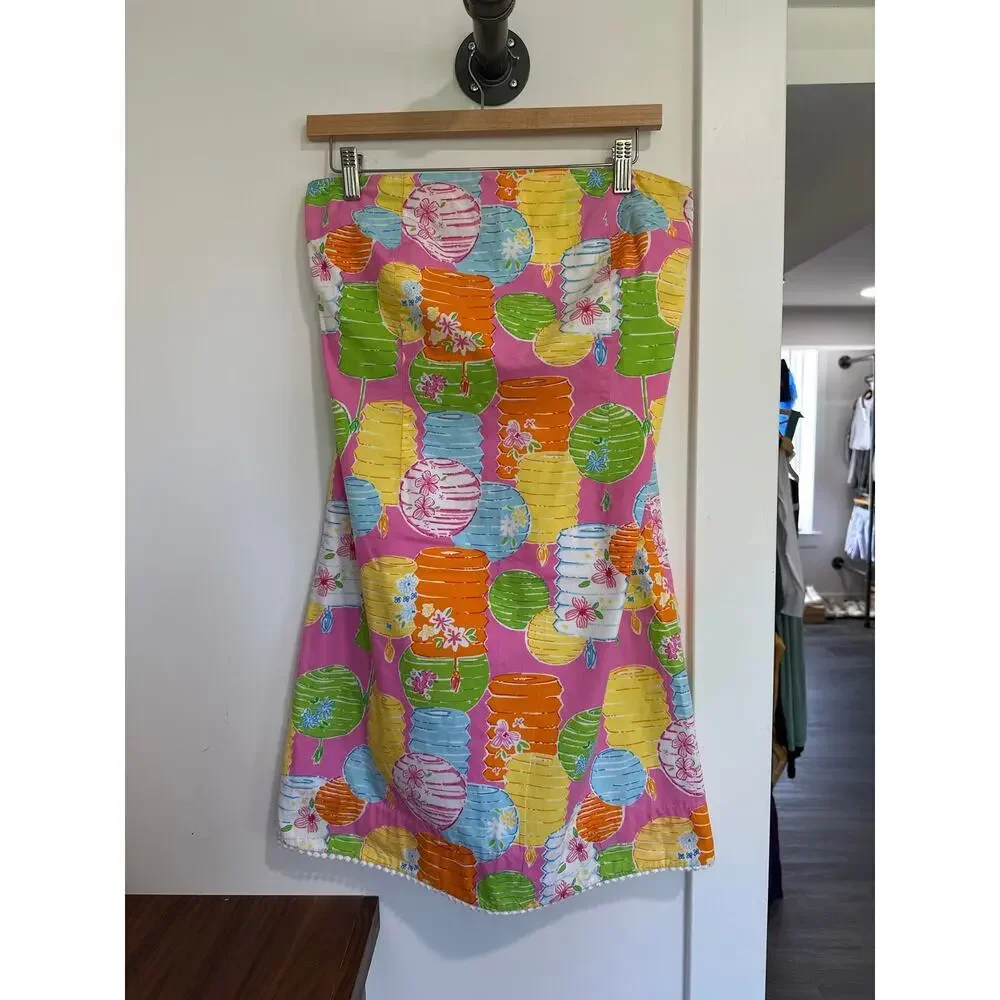 Vintage Lilly Pulitzer Strapless Dress Size 6